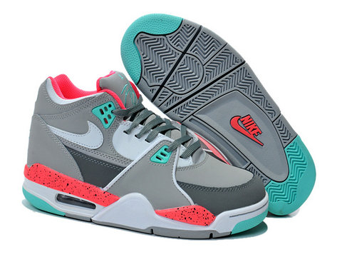 Mens Nike Air Flight 89 Wolf Grey Hyper Turquoise Hyper Punch Outlet Online
